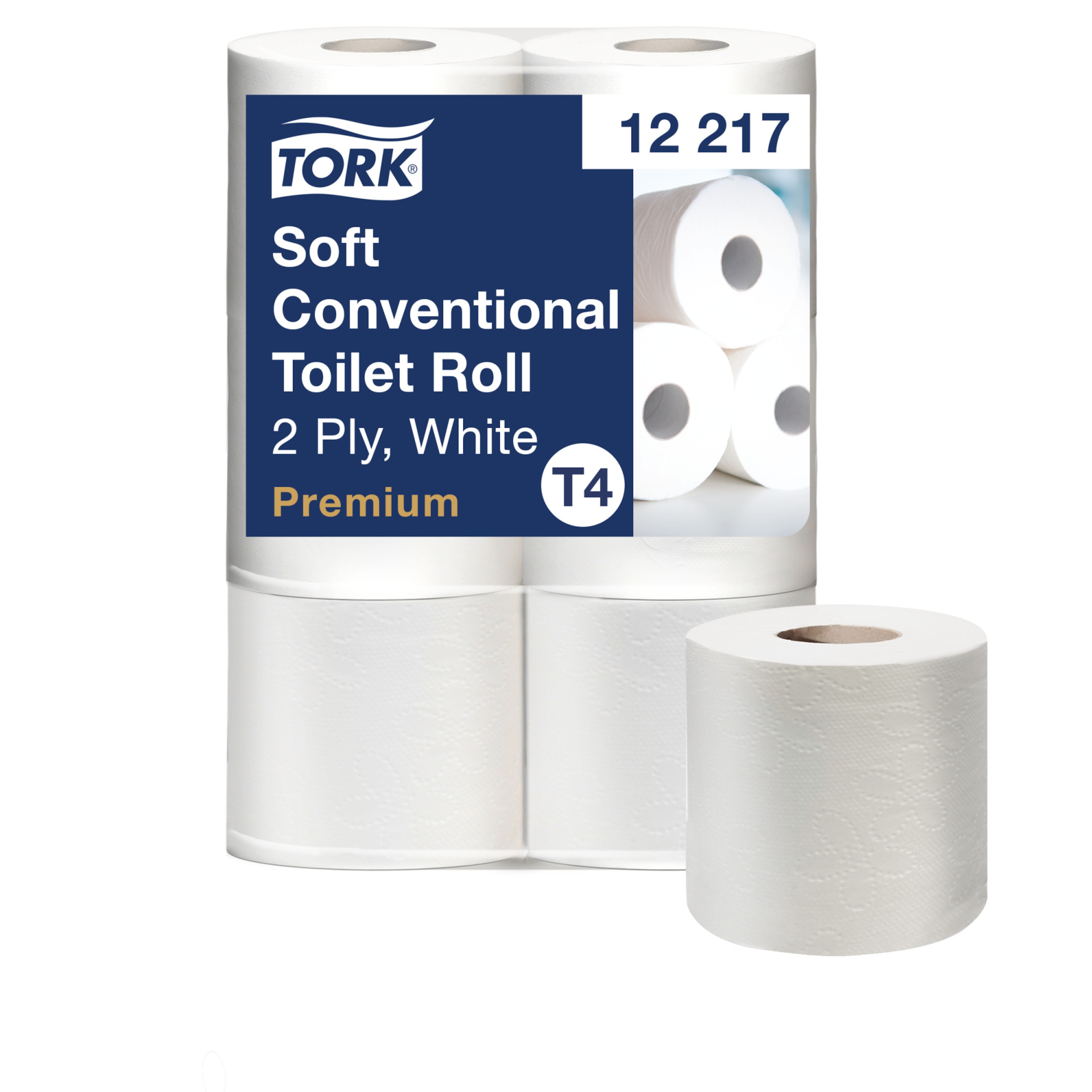 Tork Papier Toilette Rouleau traditionnel doux blanc T4