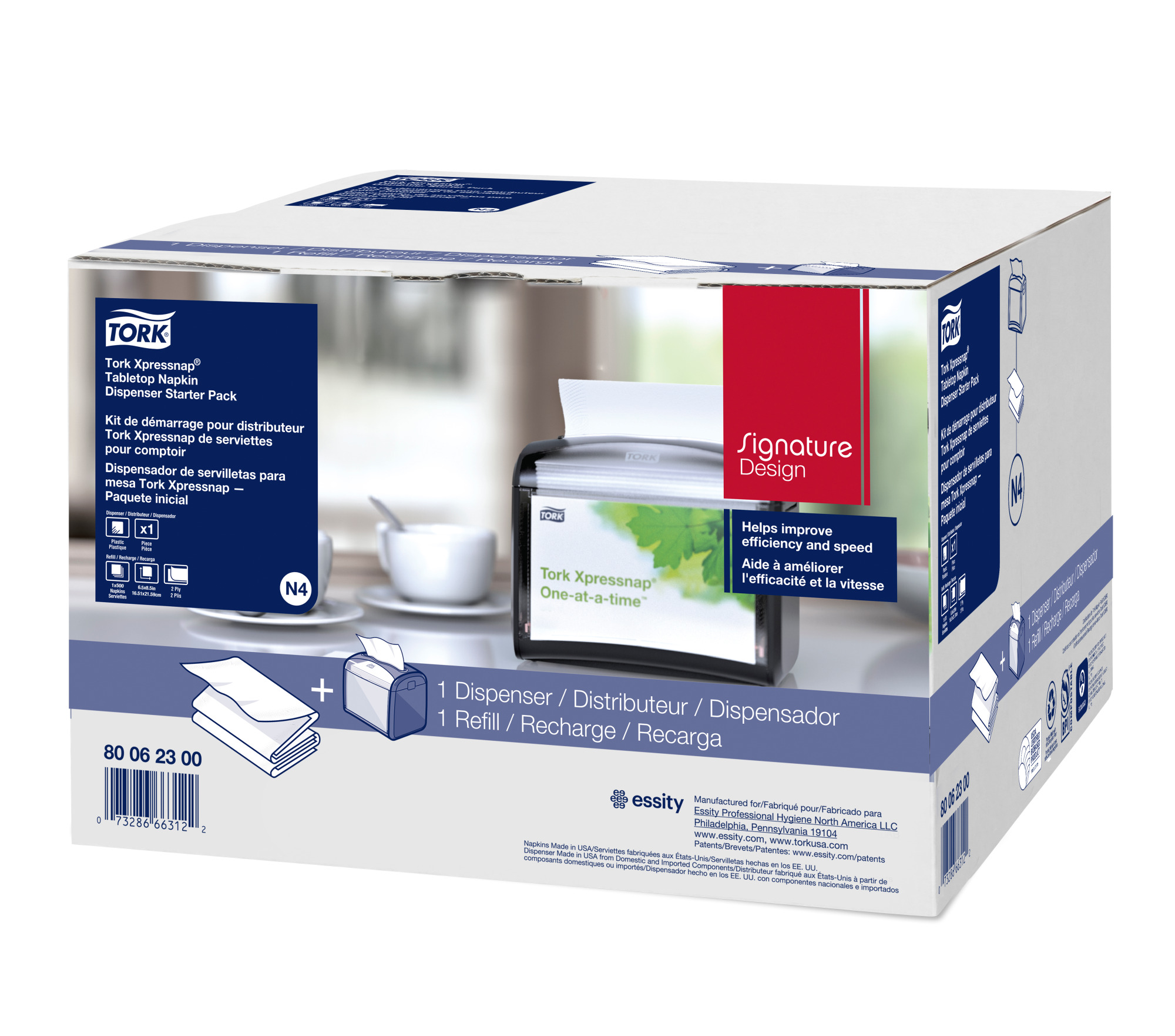 Tork Xpressnap® Tabletop Dispenser Starter Pack - N4