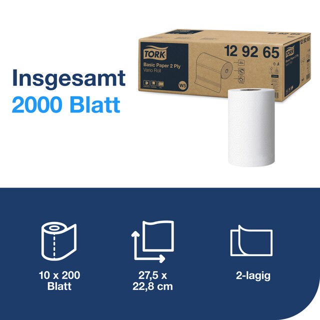 Tork 129364 Industrie Papierwischtücher – 3-lagi Produktbild-Vorschau 2