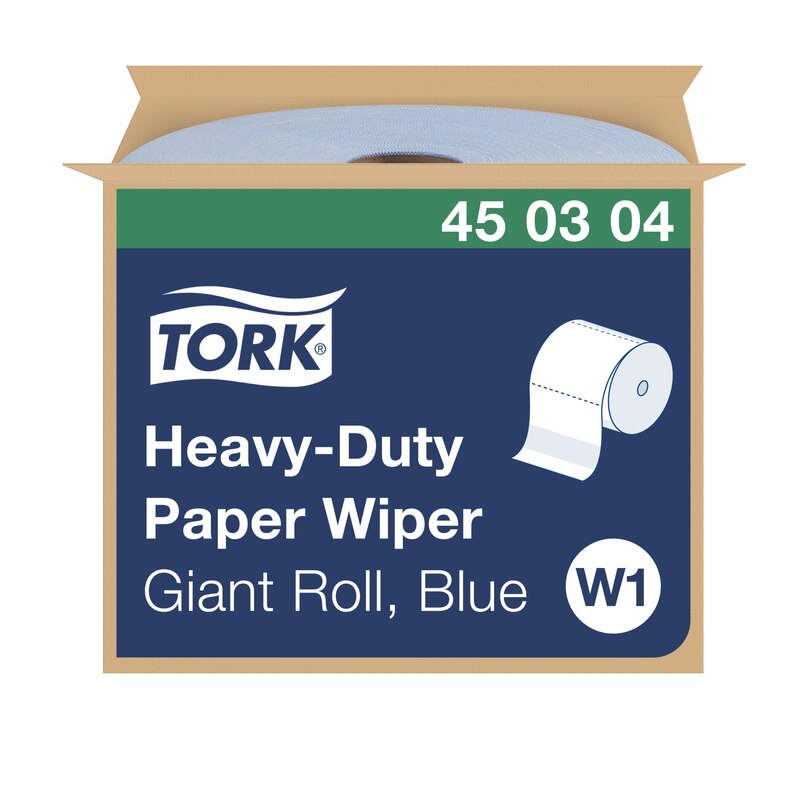 Tork 130082 Papier D'Essuyage Industriel Premium W4 3 Plis Bleu - 5 X 100 Feuilles