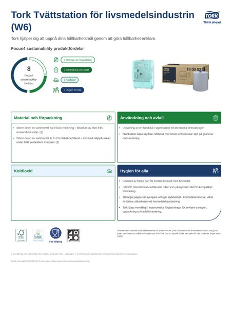 Hållbarhetsrelaterat produktblad