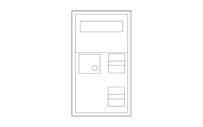 Recessed solution cabinet