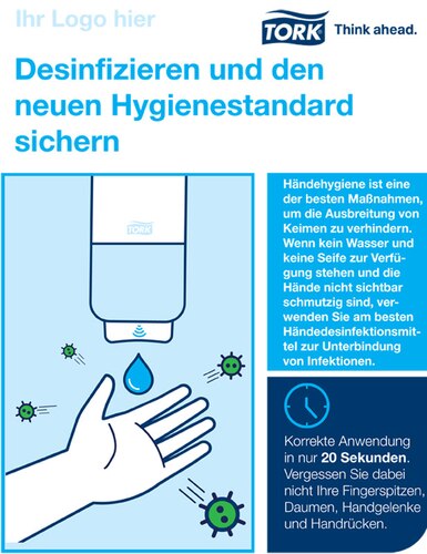 Händedesinfektionsmittel-Poster 