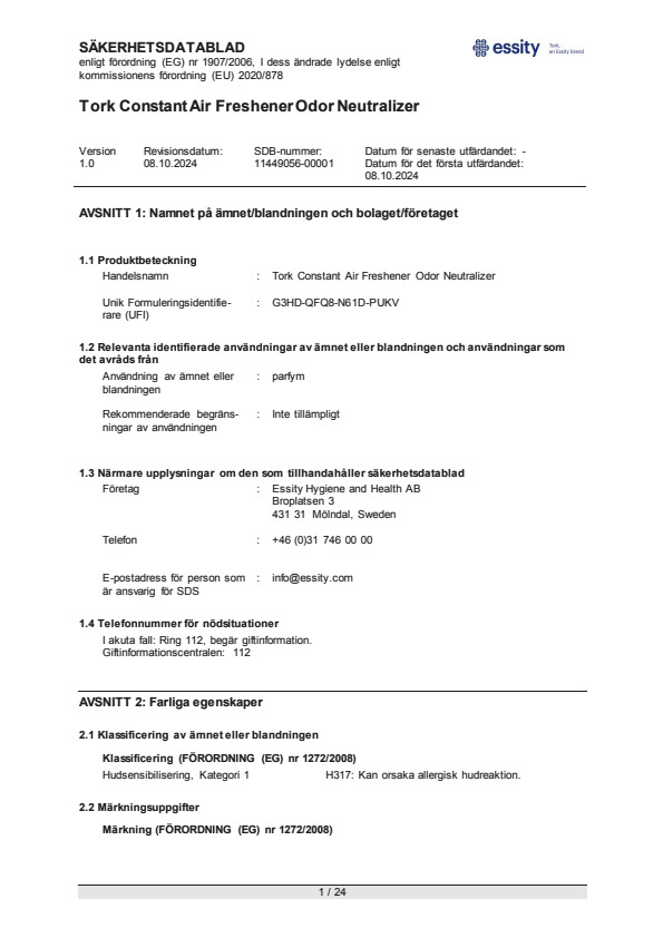 Safety Data Sheet