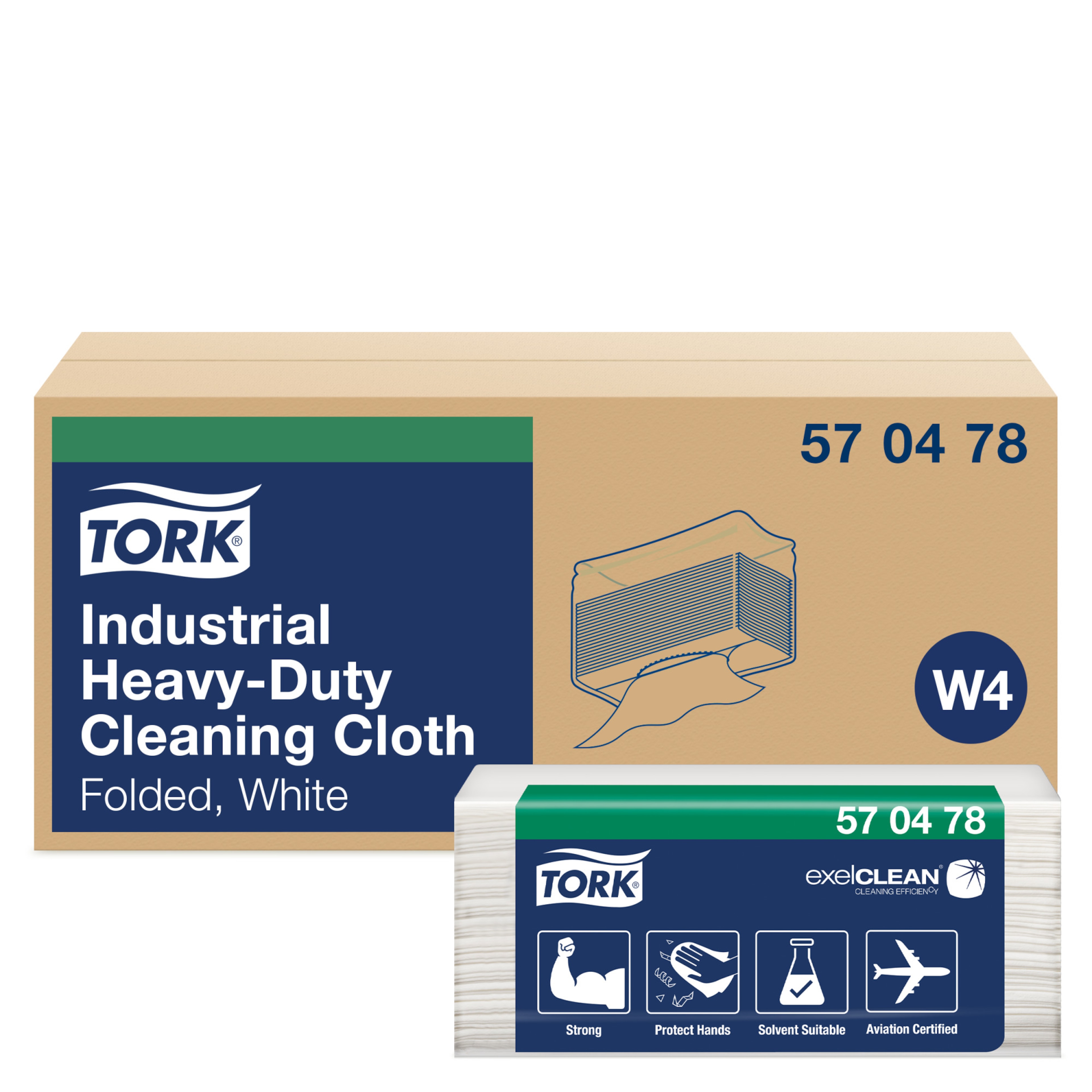 Tork Industrial Heavy-Duty Cleaning Cloth White W4