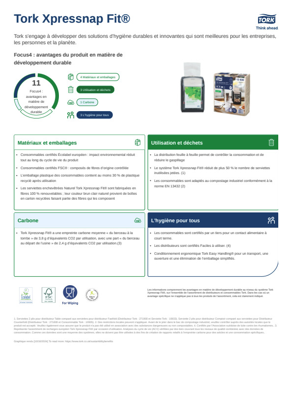 Fiche produit développement durable
