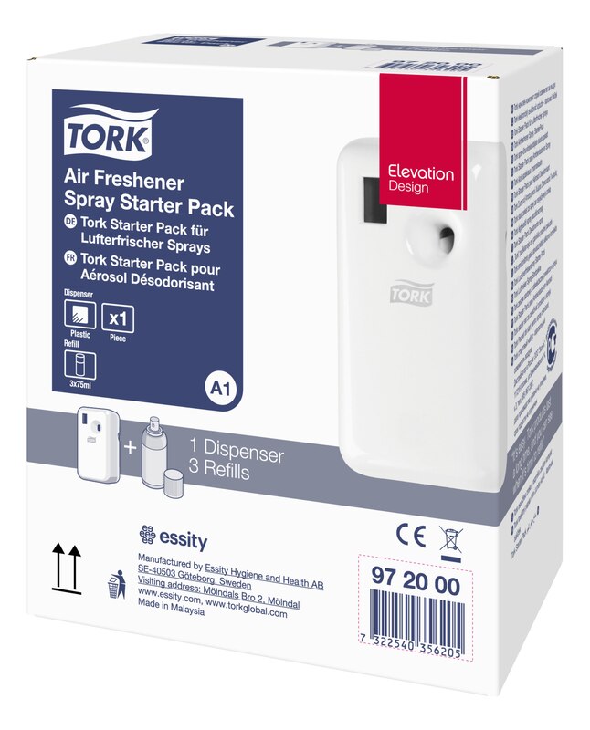 Tork Starter Pack für Kontinuierlichen Lufterfrischer, 976000, Lufterfrischer, Starter Pack