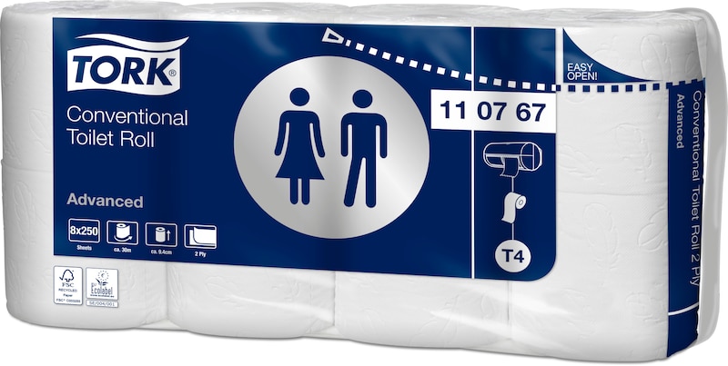 Tork Rotolo Carta Igienica 2Veli Soft 198 Strappi