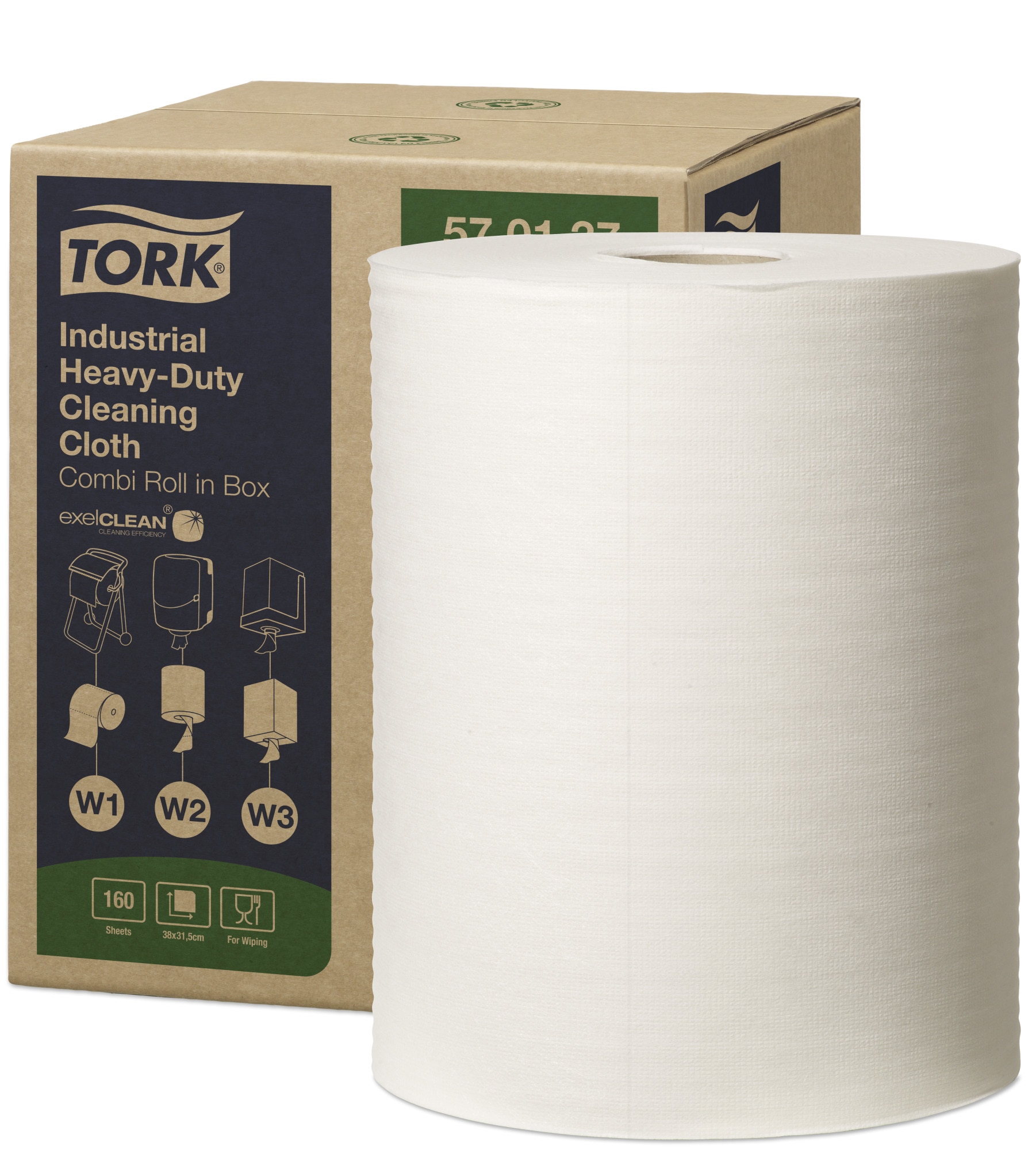 Tork Industrial Cleaning Cloth, Giant Roll | 520305 | Wipers and 
