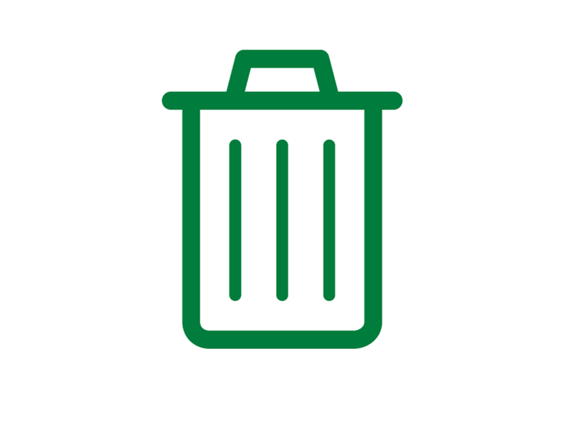 Icon of a trash can Icon of a trash can