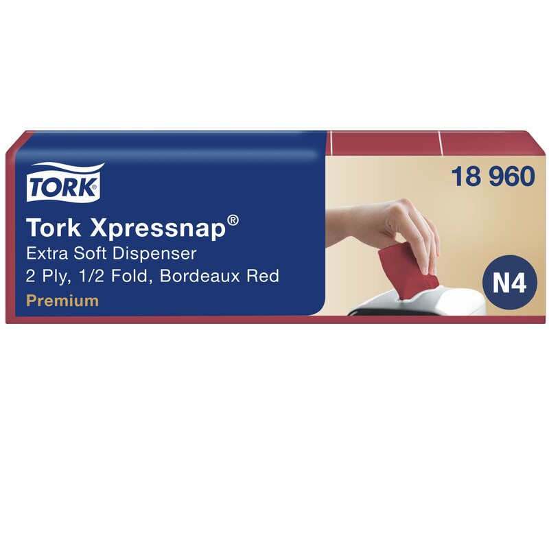 Tork Xpressnap® Extra Soft Bordeauxfarbene Spenderserviette