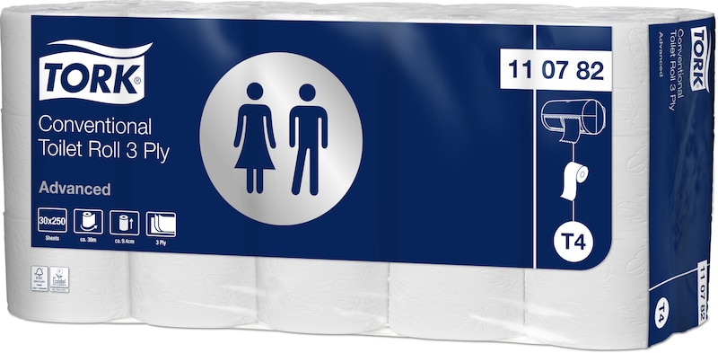 Tork standardna rola toaletnog papira Advanced – 3-slojna
