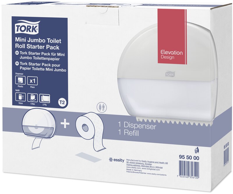 Tork Mini Jumbo Toiletpapir, StarterPack, T2