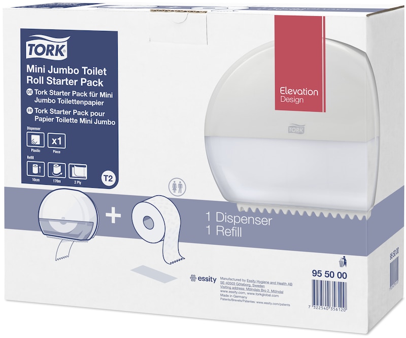 Tork Starter Pack pour Papier toilette Mini Jumbo