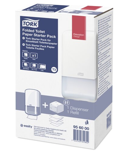 Tork StarterPack-dispenser Toiletpapir Foldet C&C