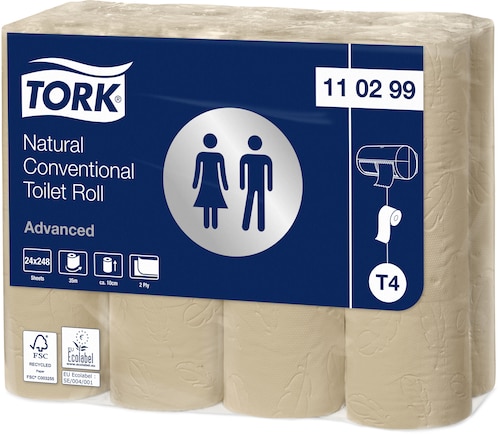 Tork Natural Conventional Toilet Roll Advanced -2 ply