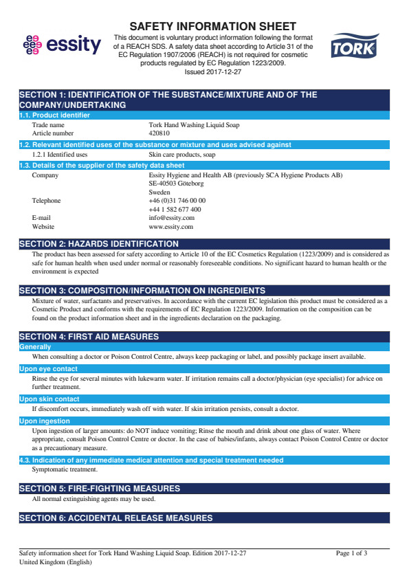 Safety Data Sheet