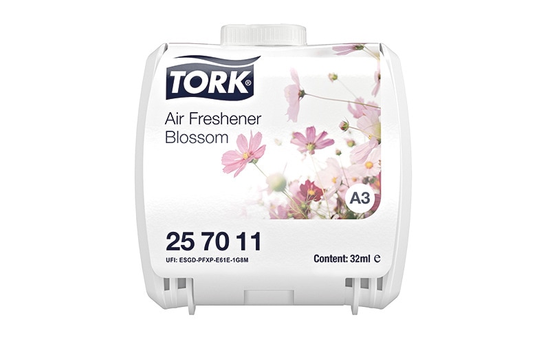 Refill med en etiket der viser Airfreshener Blomst