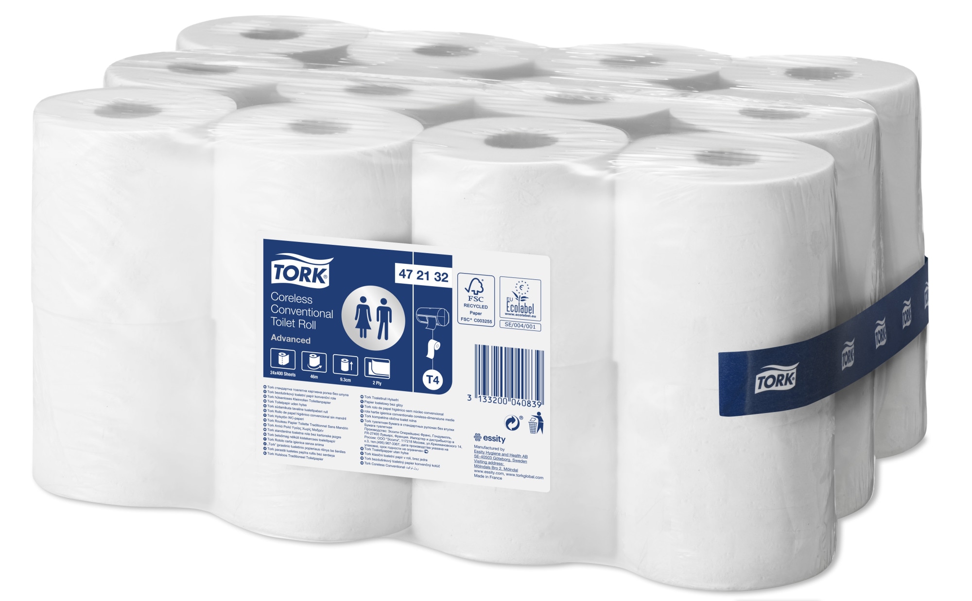 TORK Toilettenpapier  Advanced · 110782 3-lagig,Dekorprägung 