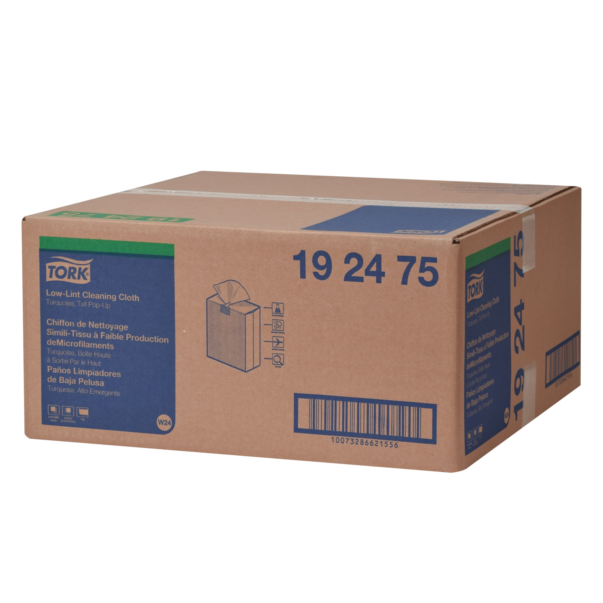 Tork Low-Lint Cleaning Cloth Turquoise W24