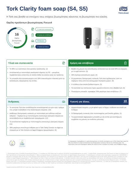 Φύλλο προϊόντων βιωσιμότητας