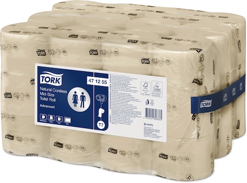 Tork Natural Coreless Mid-Size Toilet Roll Advanced – 2 Ply