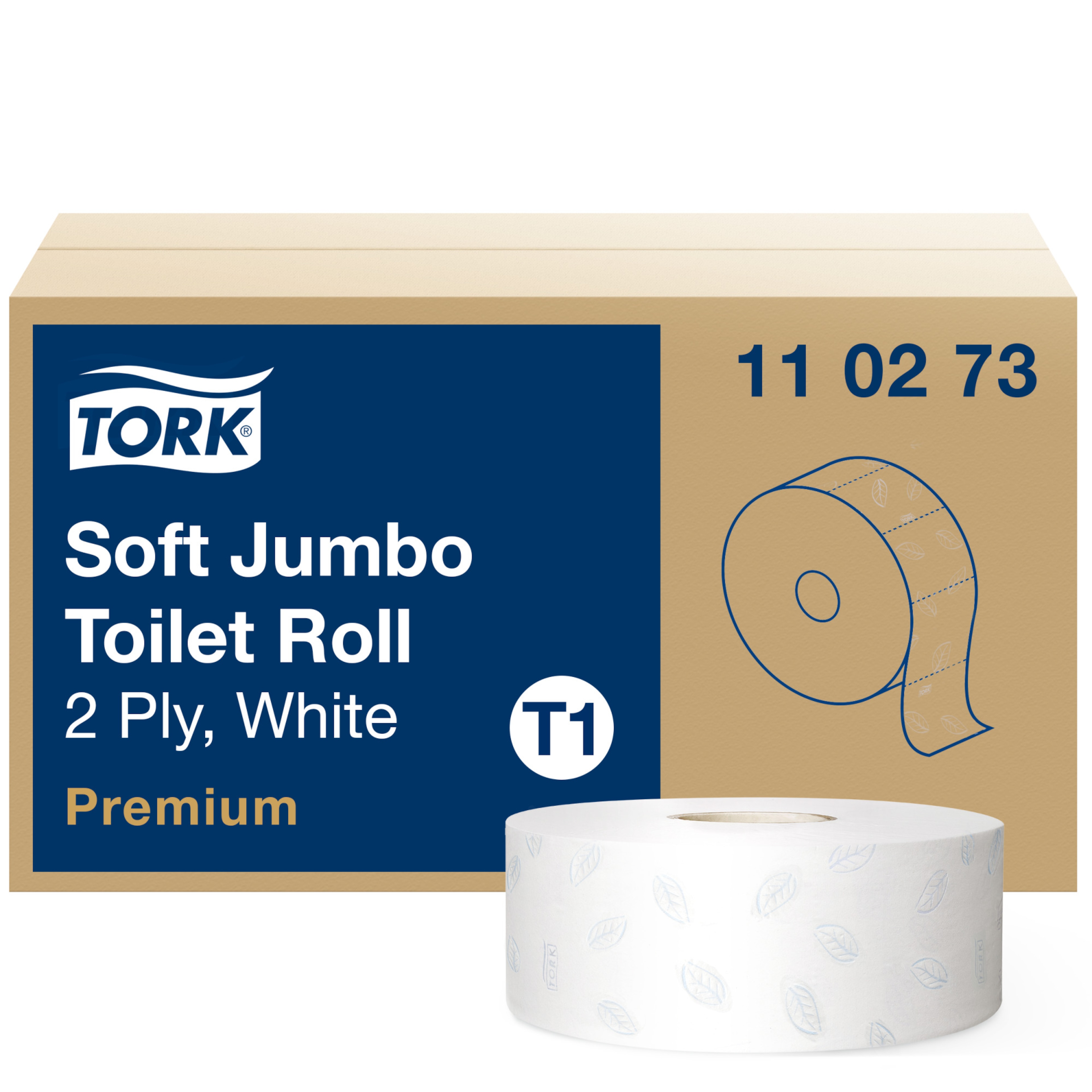 Tork Soft Jumbo valge rulltualettpaber T1
