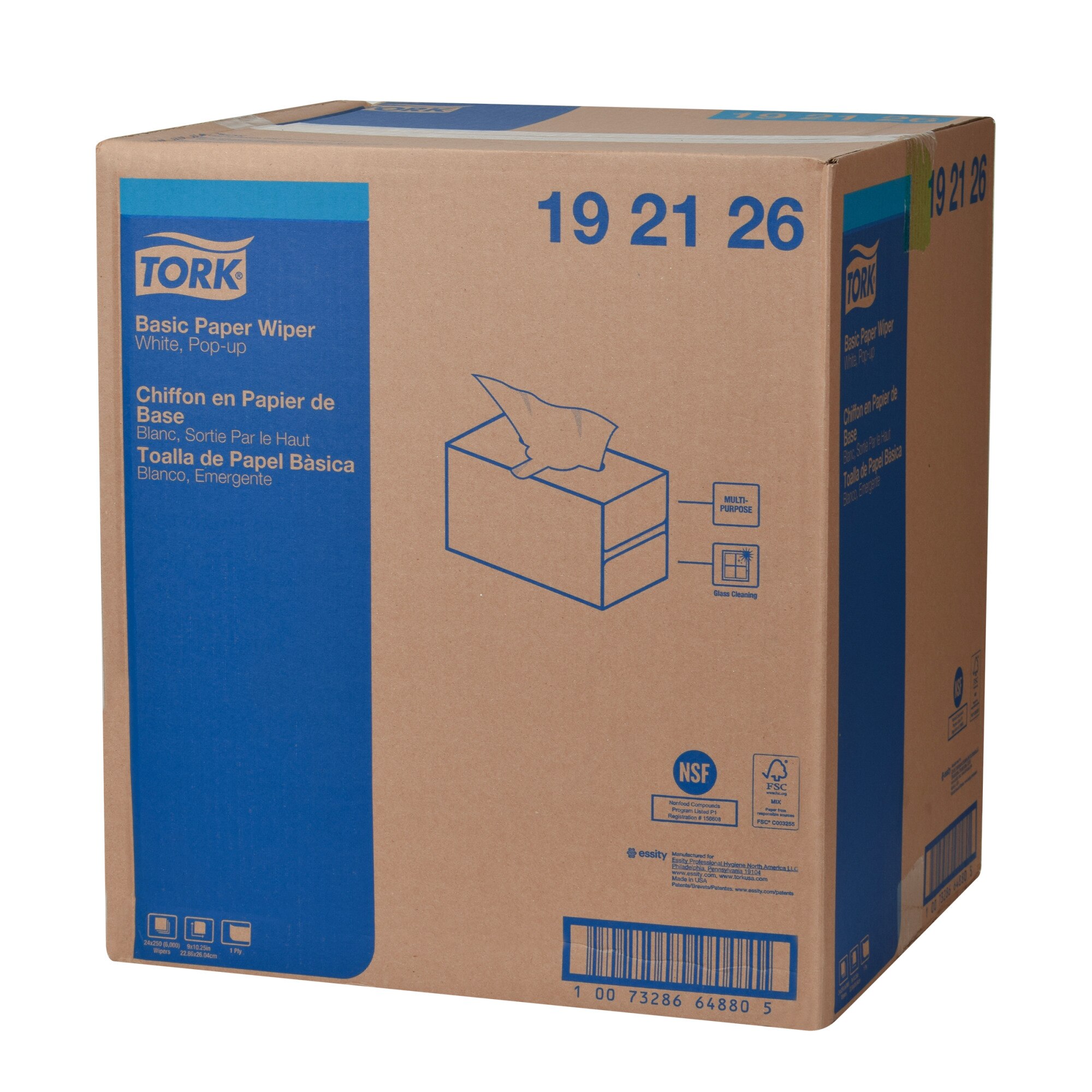 Tork Basic Paper Wiper, Pop-Up Box