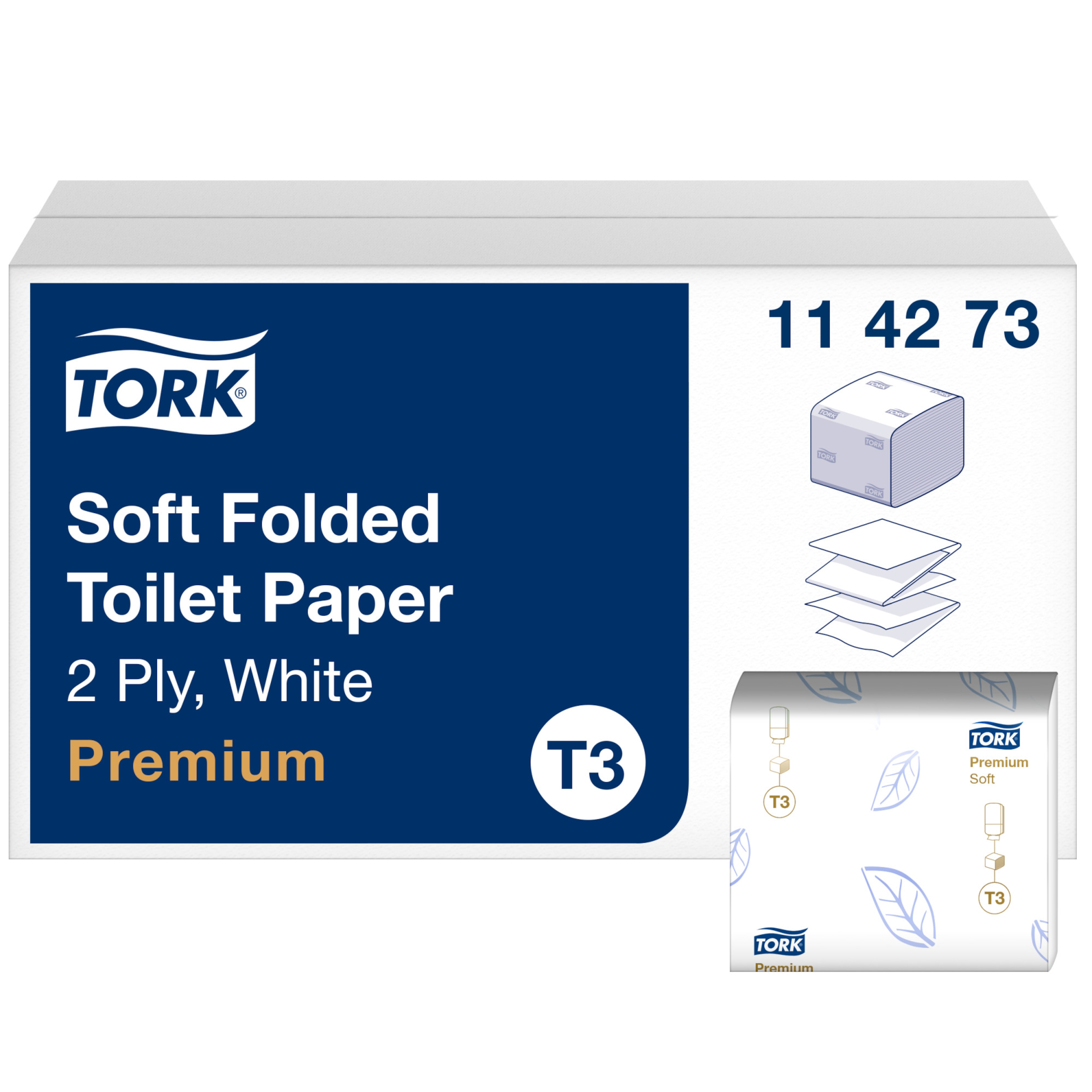 Tork Soft Folded Toilet Paper White T3