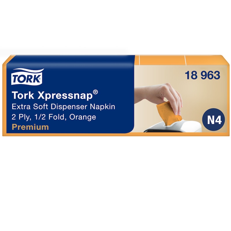 Tork Xpressnap® Extra Soft Orangefarbene Spenderserviette