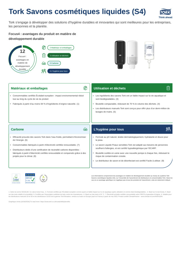 Fiche produit développement durable