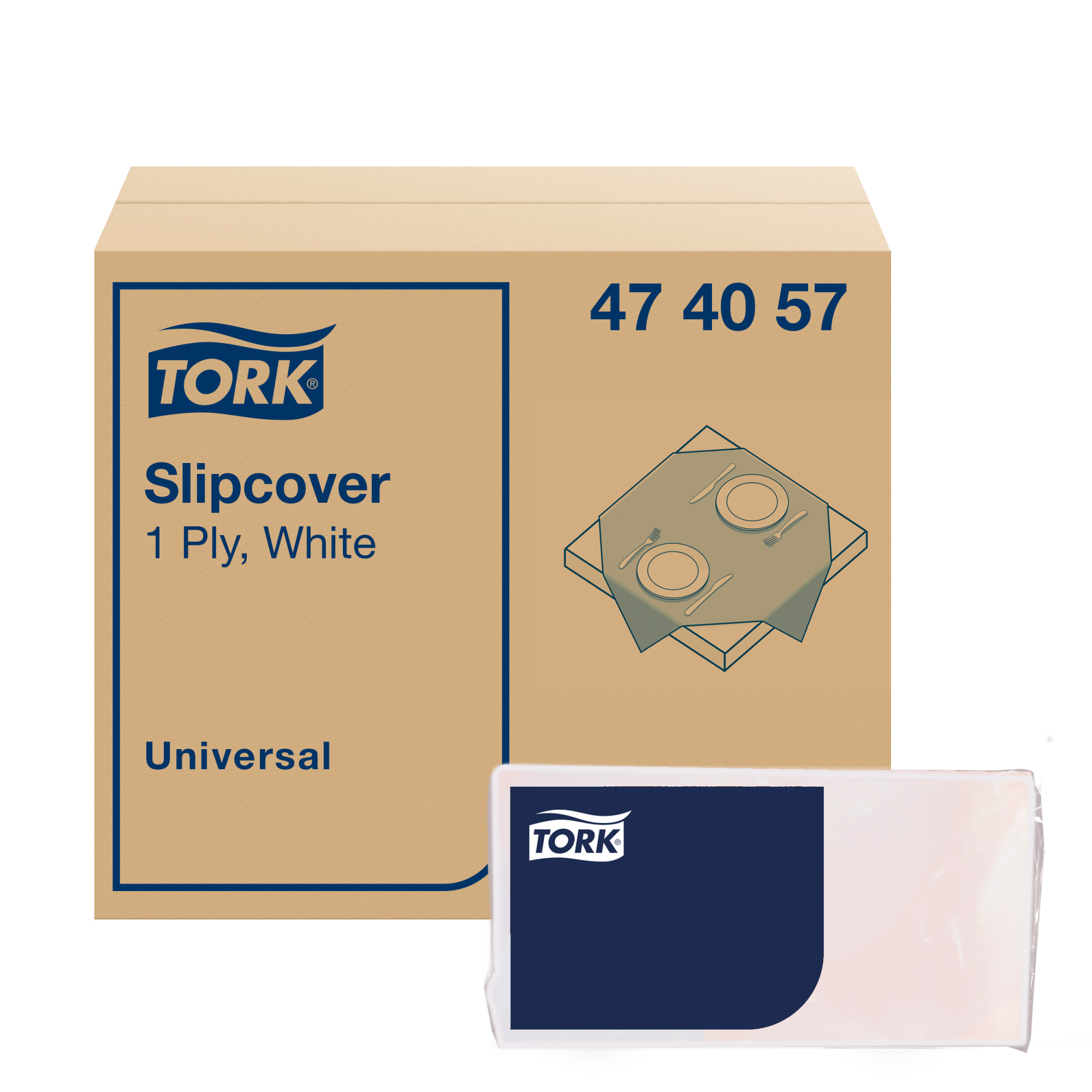 Tork White Χάρτινο Slipcover με αποτύπωση σε ανάγλυφο