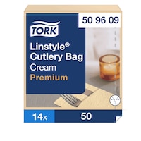 Tork Linstyle® Cream Cutlery Bag Napkin Industrially Compostable