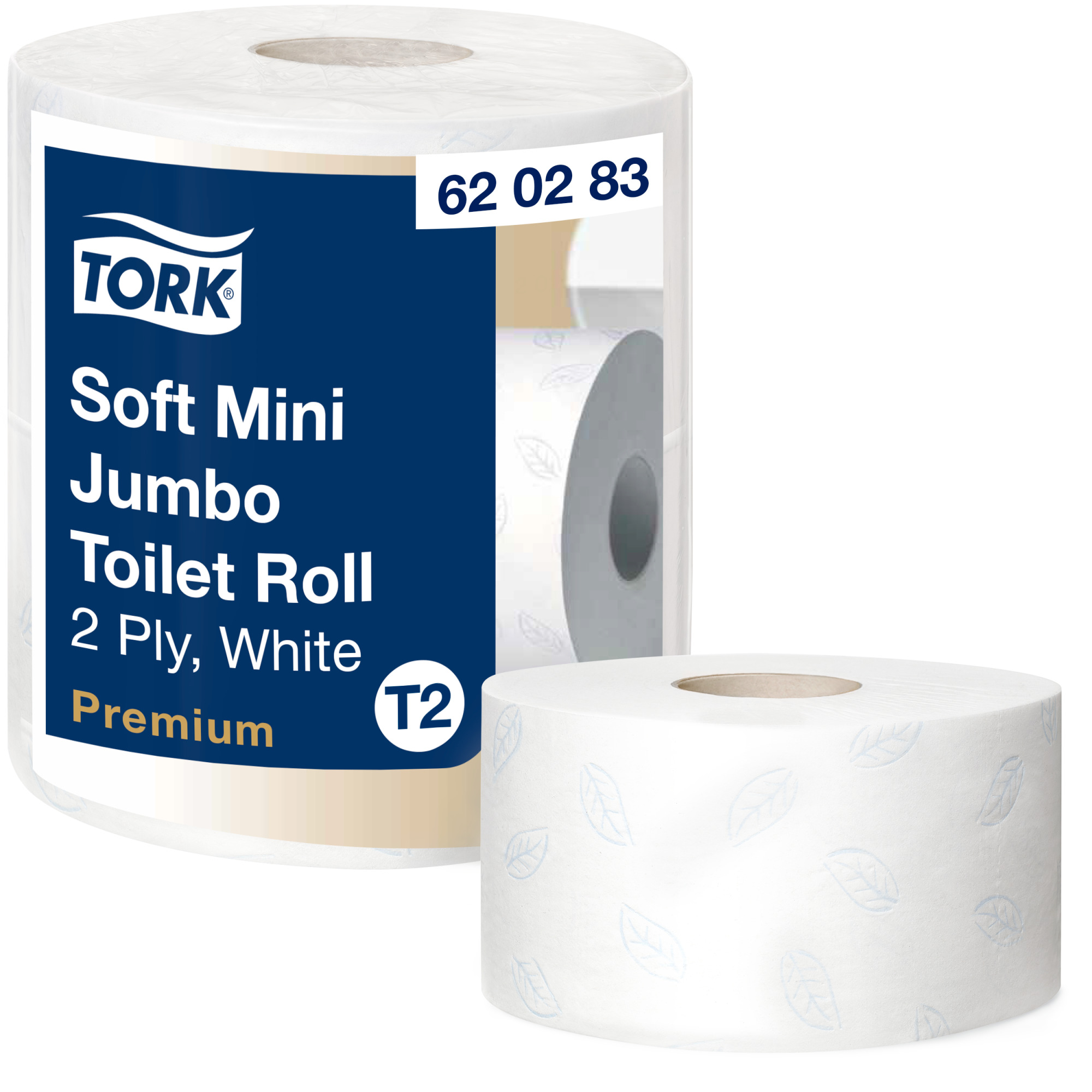 Tork weiches Mini Jumbo Toilettenpapier Weiß T2
