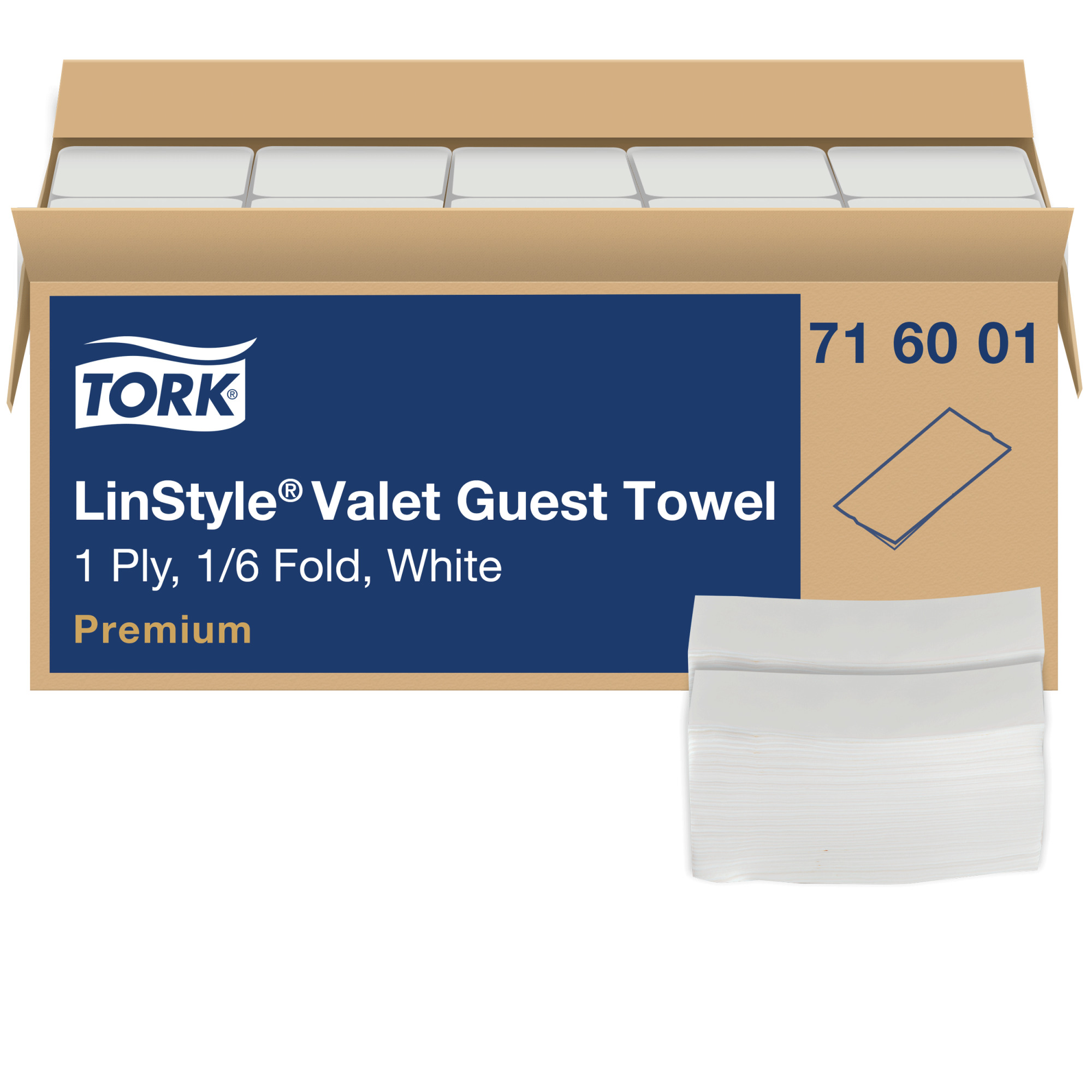 Serviettes d’invité/valet Tork LinStyle®, pli 1/6