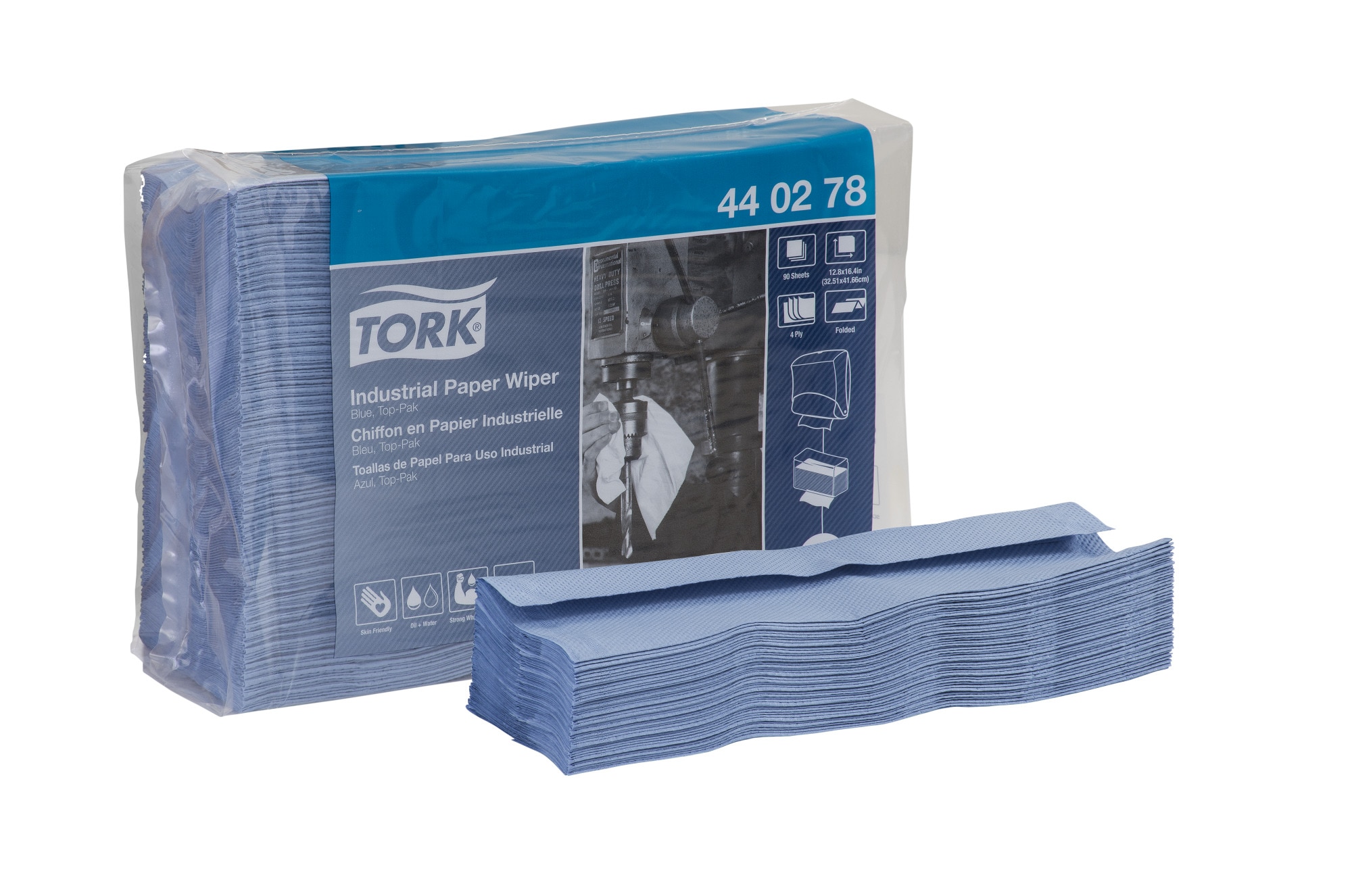Tork Industrial Paper Wiper, Top-Pak | 440278 | Wipers and cloths 