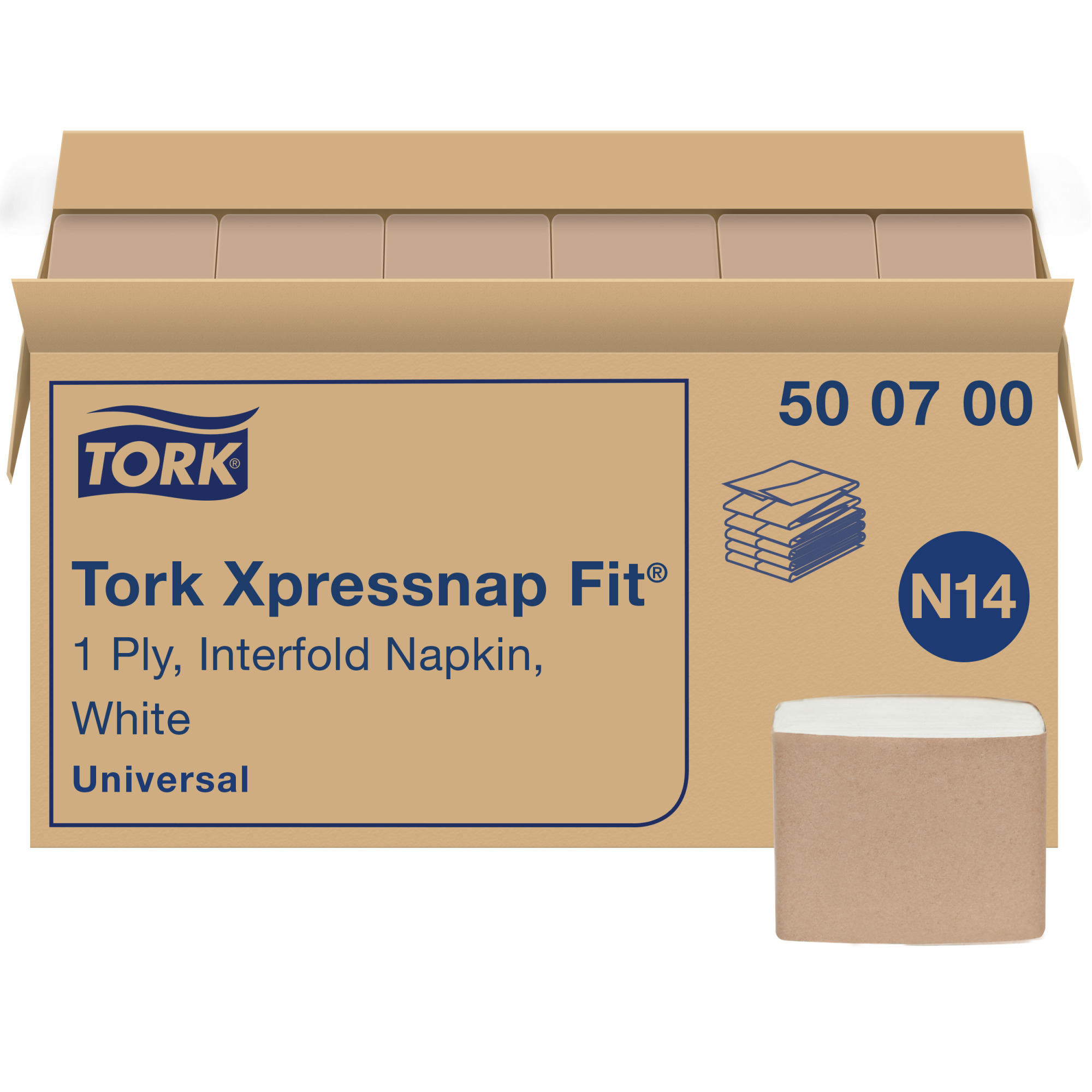 Tork Xpressnap Fit® White Dispenser Napkin