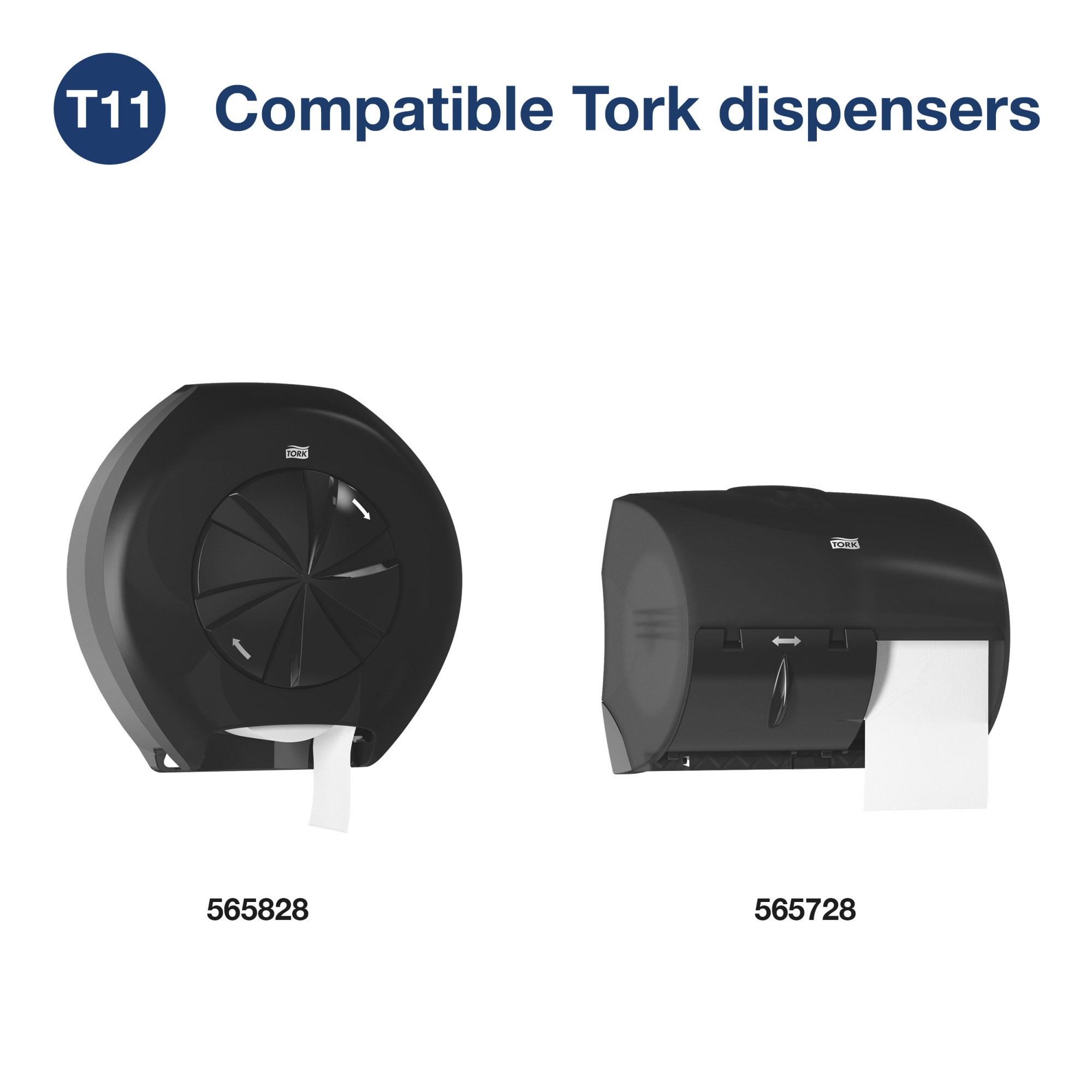 Tork Twin Coreless Mid-Size Toilet Roll Dispenser Black T7 - 3697391