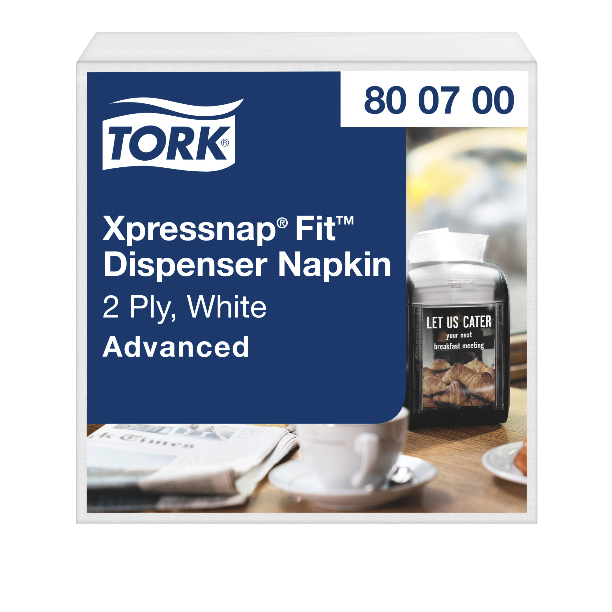 Tork Xpressnap Fit® White Dispenser Napkin