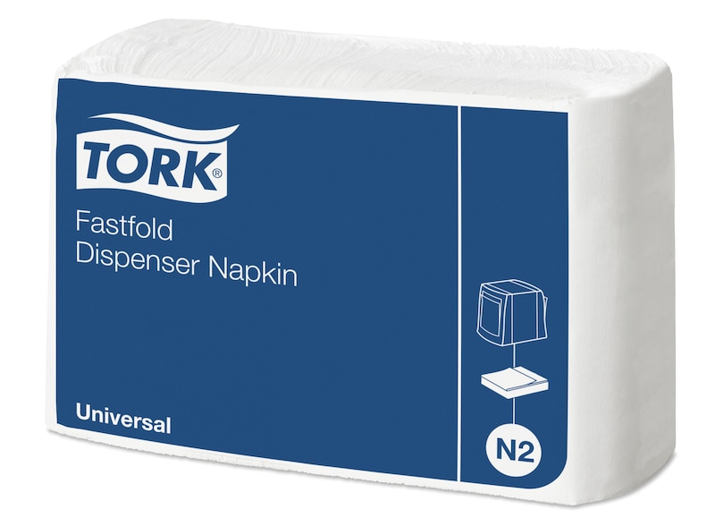 Tork White Fastfold Dispenser Napkin