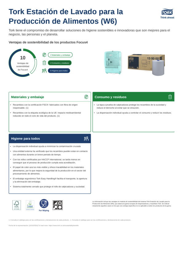 Ficha técnica de producto sostenibilidad