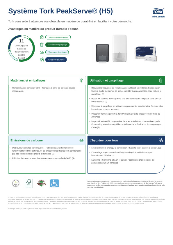 Fiche produit développement durable