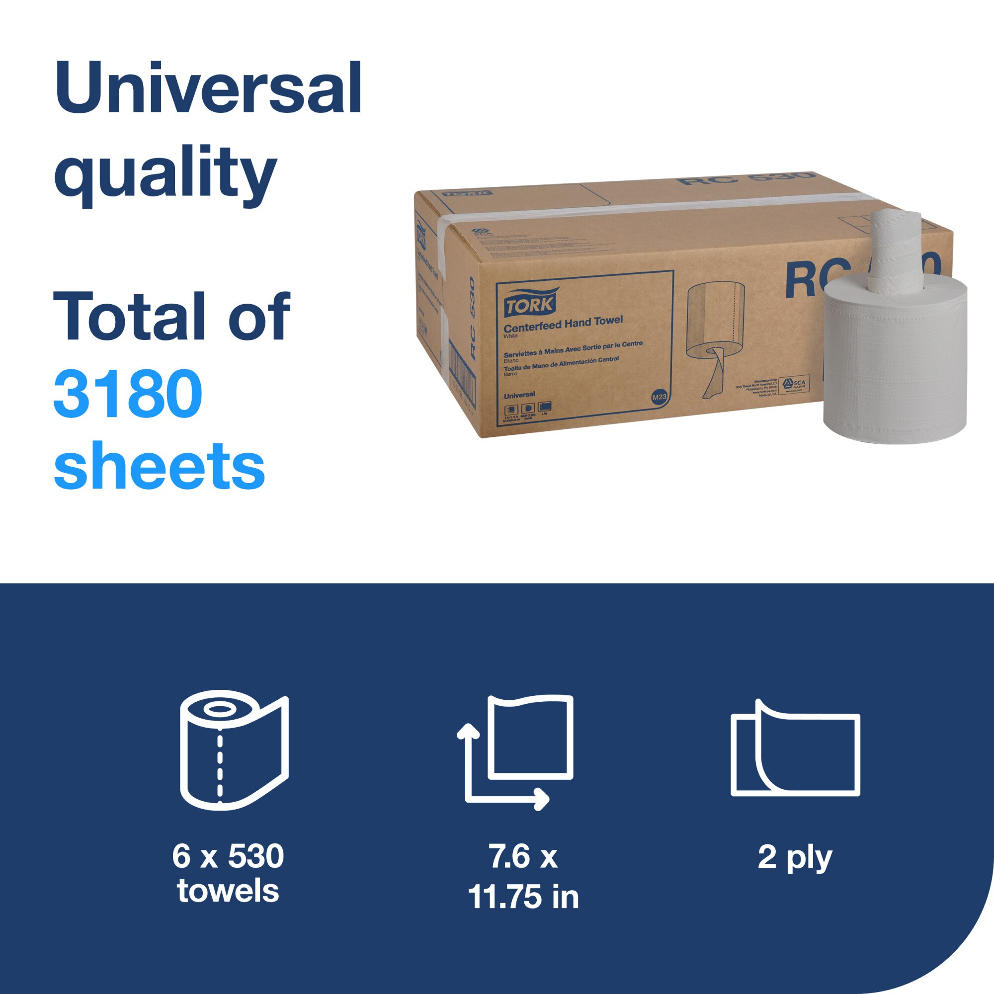 Tork Centerfeed Hand Towel White M23