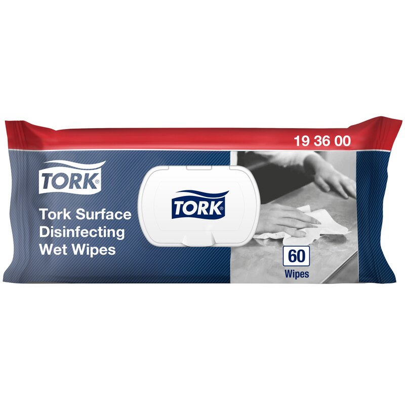Tork Feuchte Desinfektionstücher für Oberflächen Weiß