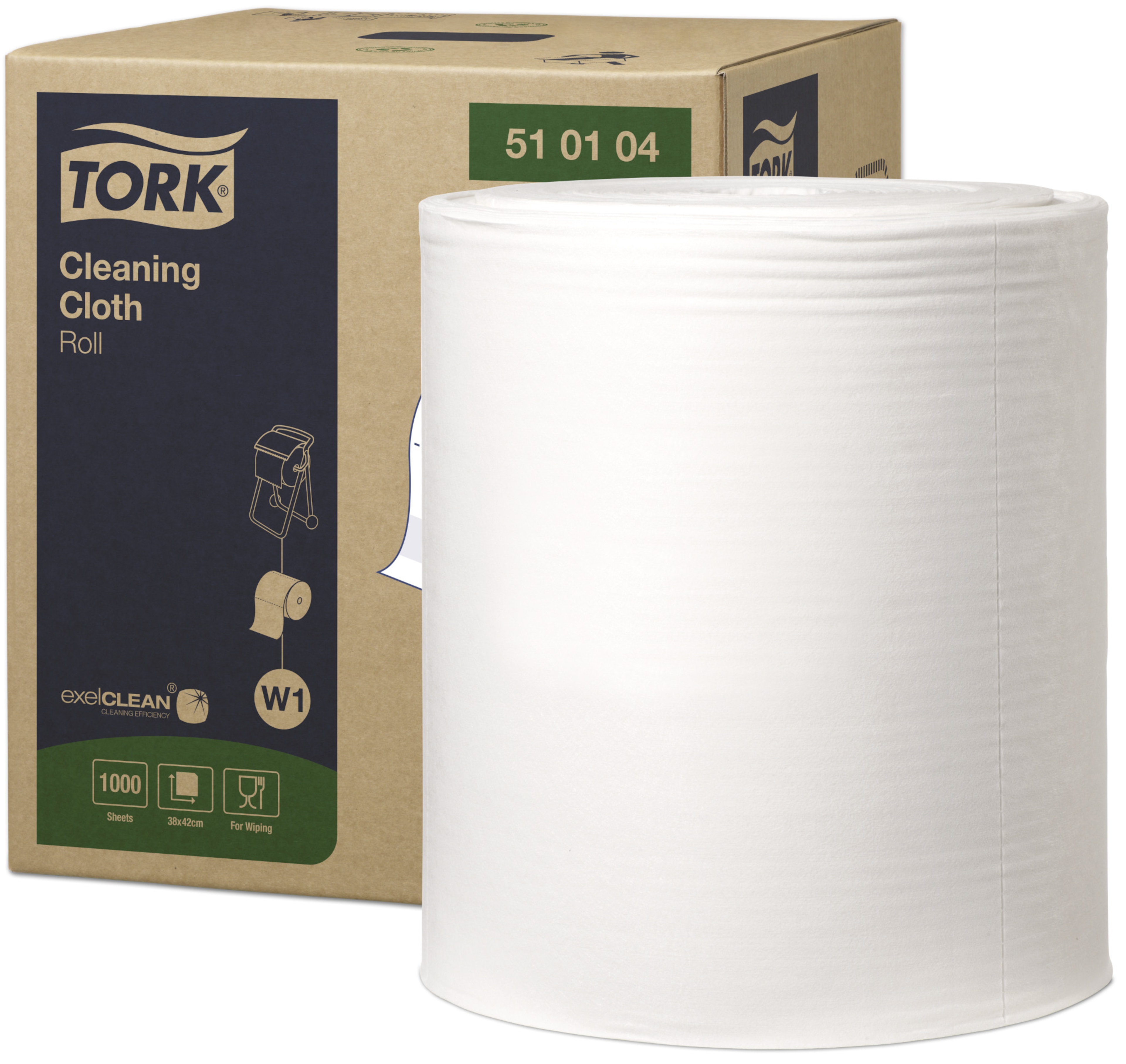 Tork Chiffon de nettoyage, Rouleau blanc W1