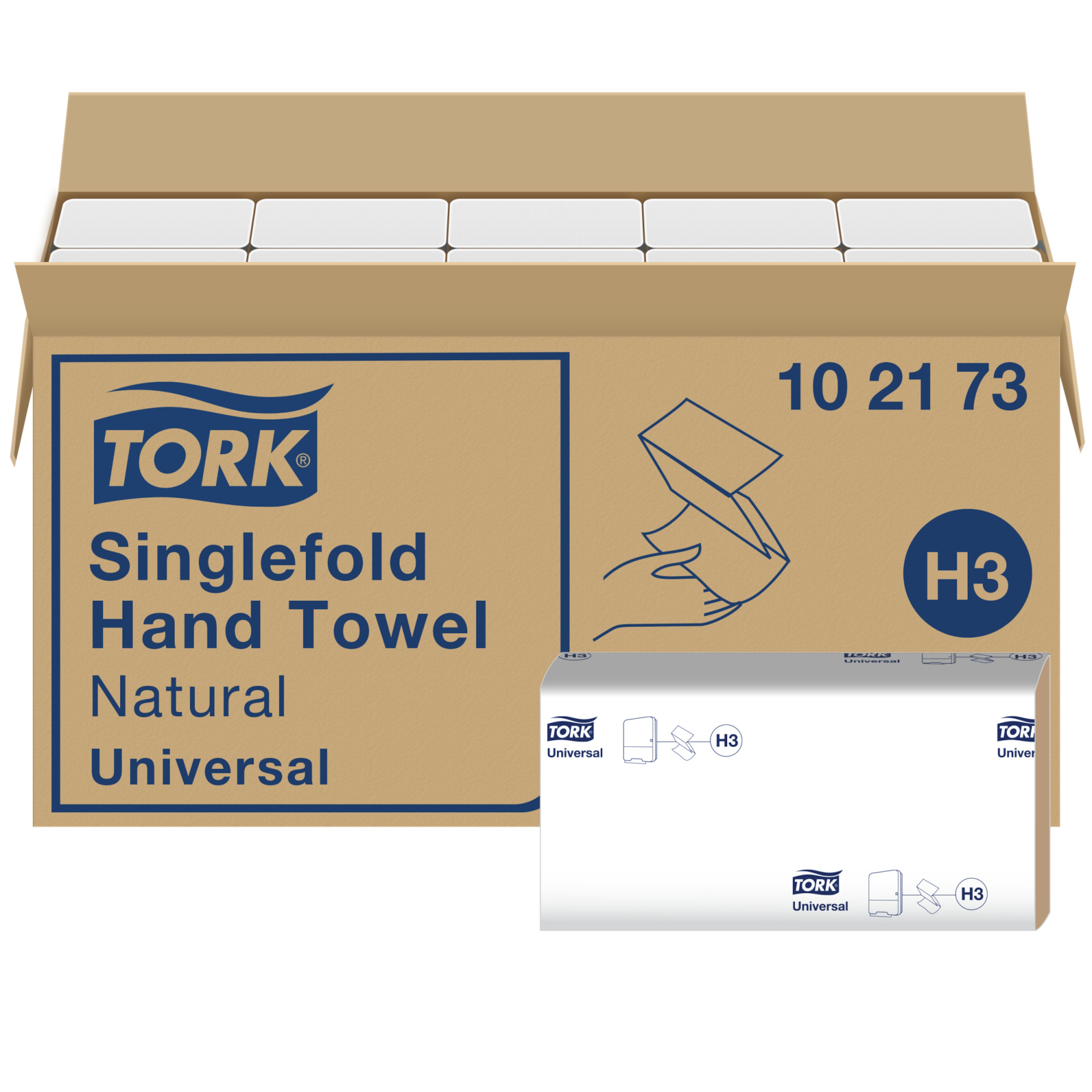 Tork Singlefold Paper Hand Towels Natural H3
