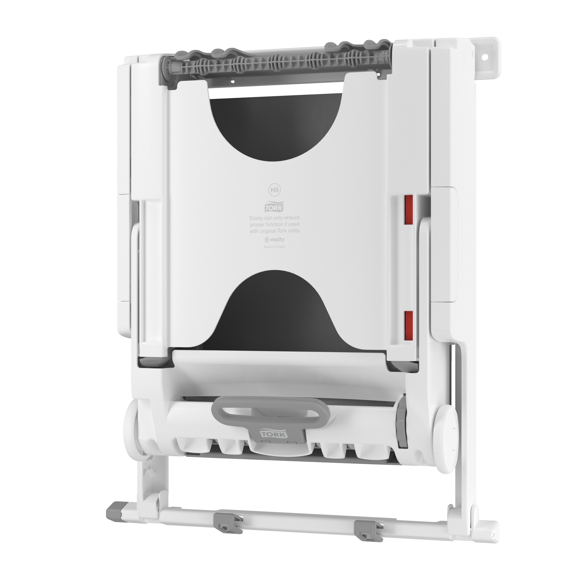 Adaptateur de serviettes à mains en papier petit format pour distributeur encastré en armoire Tork PeakServe® Blanc H5