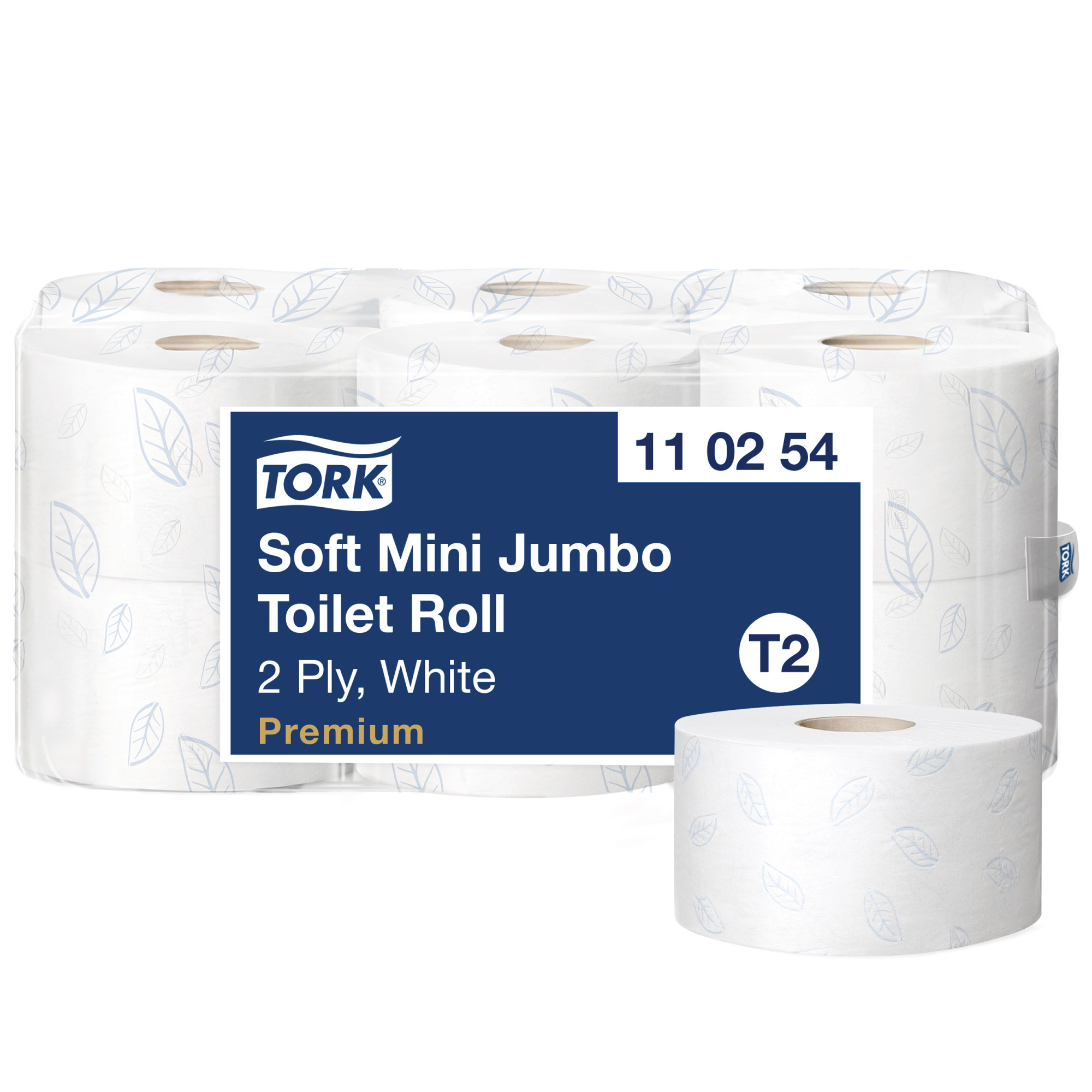 Mini Jumbo Tork Mini Jumbo Toilet Paper Roll White T2