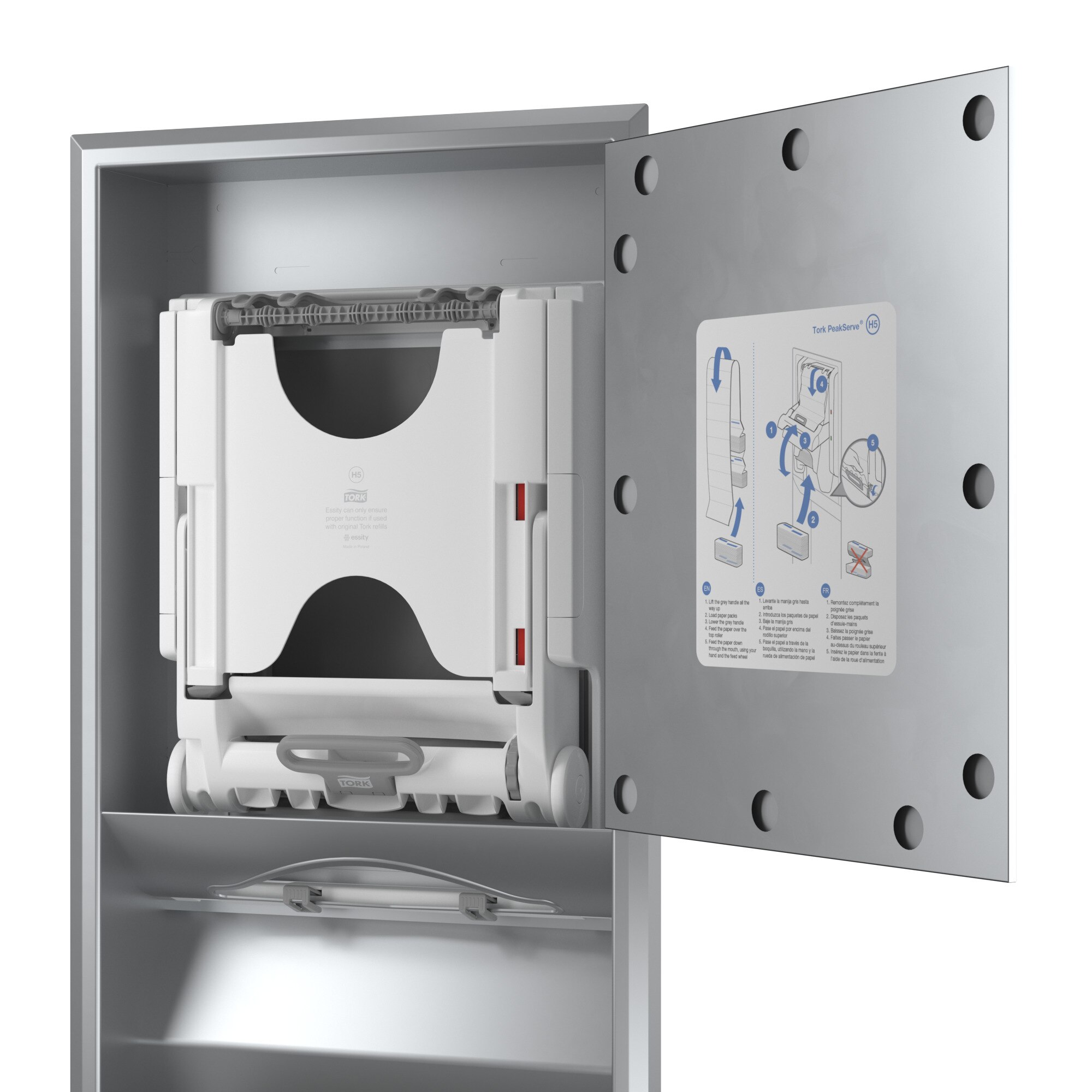 Tork PeakServe® Small Recessed Cabinet Paper Hand Towel Adapter H5