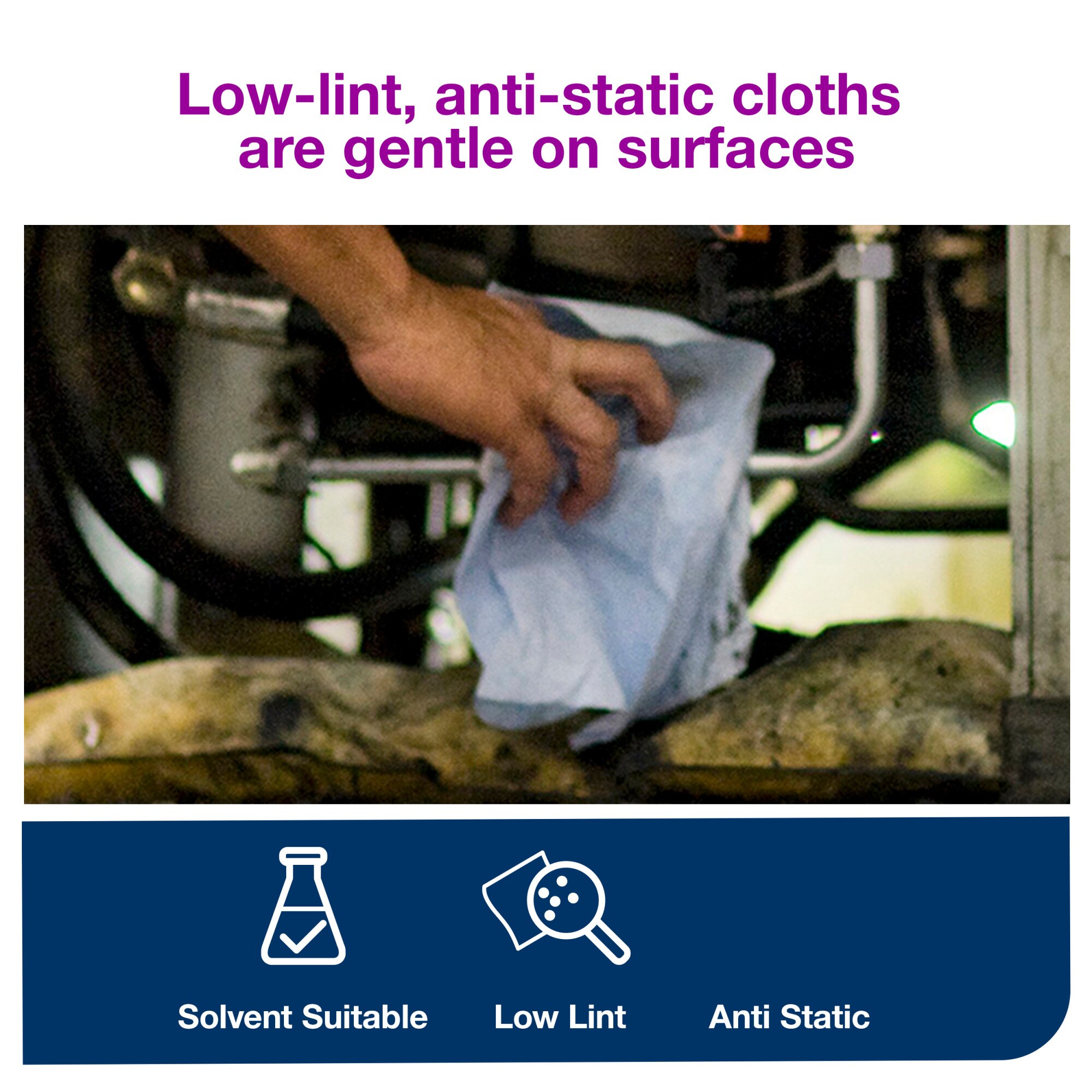 Tork Industrial Low-Lint Cleaning Cloth, Top-Pak